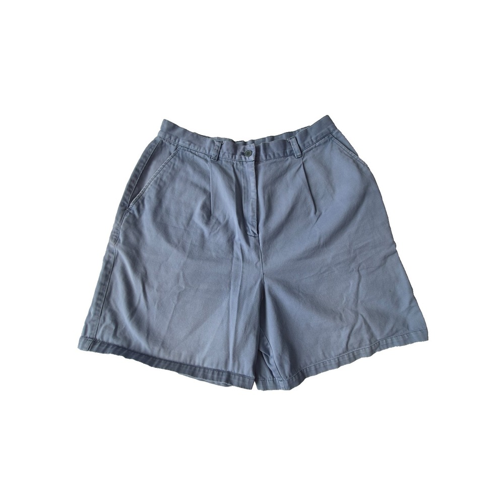 Lauren Ralph Lauren Womens Shorts Size 14 Light Blue Cotton Pleated Casual Chino